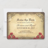 Gothic Skulls Day of the Dead Save the Date Cards (Achterkant)