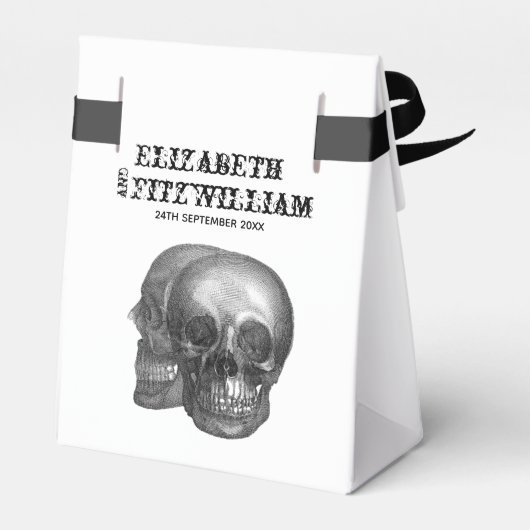 Gothic Skulls Favor Box Bedankdoosjes (Achterkant)