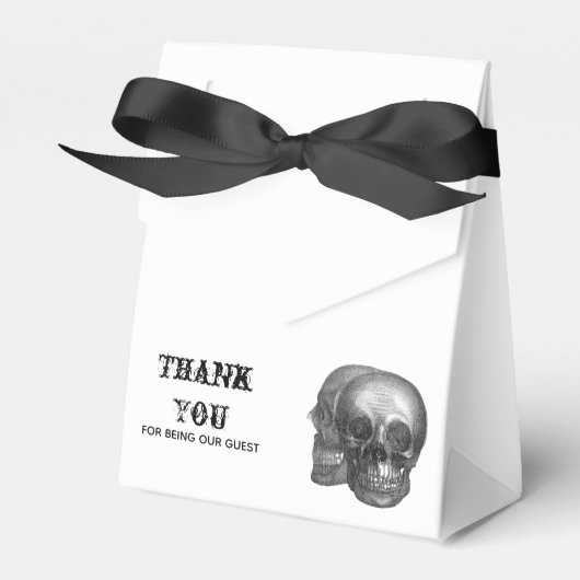 Gothic Skulls Favor Box Bedankdoosjes (Voorkant Zijde)