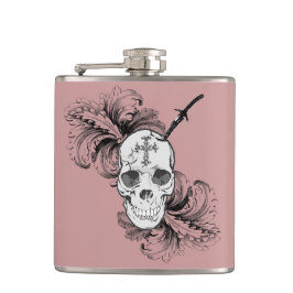 Gothic Skulls Flask Heupfles
