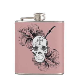 Gothic Skulls Flask Heupfles