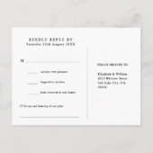 Gothic Skulls Floral Song Request RSVP Briefkaart (Achterkant)