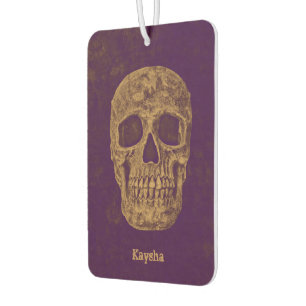 Gothic Skulls Grunge Gold Purple Cool Luchtverfrisser