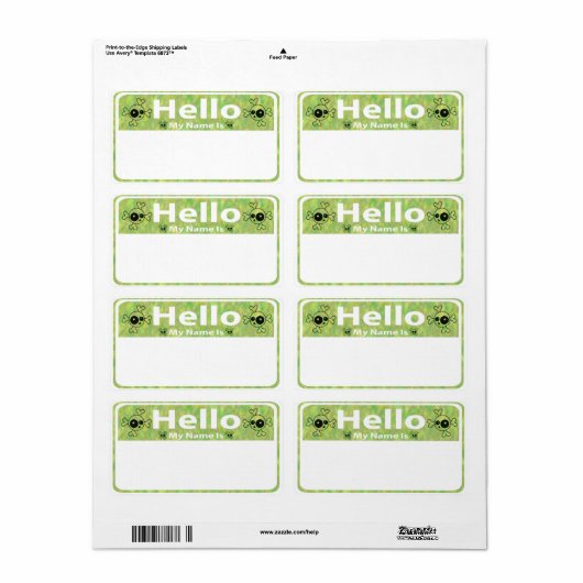 gothic skulls hallo mijn naam is sticker (Full Sheet)