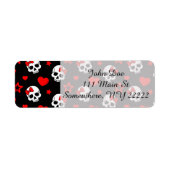 Gothic Skulls & Hearts Etiket (Voorkant)