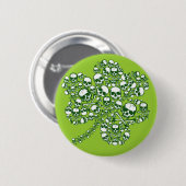Gothic Skulls Irish Shamrock Buttonnen Ronde Button 5,7 Cm (Voorkant /achterkant)