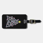 Gothic Skulls Kerstboom Bagagelabel (Voorkant horizontaal)