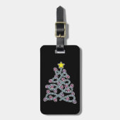 Gothic Skulls Kerstboom Bagagelabel (Voorkant verticaal)