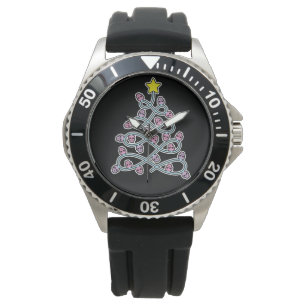 Gothic Skulls Kerstboom horloge