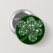 Gothic Skulls Shamrock Ronde Button 5,7 Cm (Voorkant /achterkant)