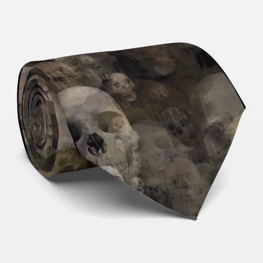 Gothic Skulls Stropdas (Opgerold)