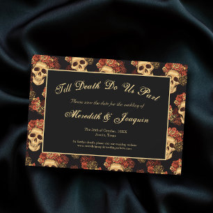 Gothic Skulls Till Death Save the Date Magnet Kaar