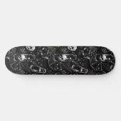 Gothic Skulls Zwart Katten en Spinnen Skateboard (Horizontaal)