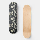 Gothic Skulls Zwart Katten en Spinnen Skateboard (Voorkant)