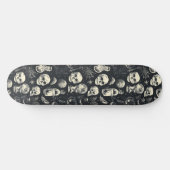 Gothic Skulls Zwart Katten en Spinnen Skateboard (Horizontaal)