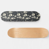 Gothic Skulls Zwart Katten en Spinnen Skateboard (Horizontaal)