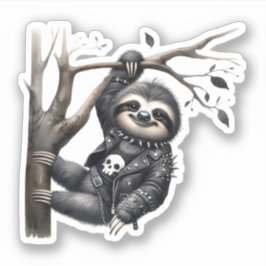 Gothic Sloth Sticker