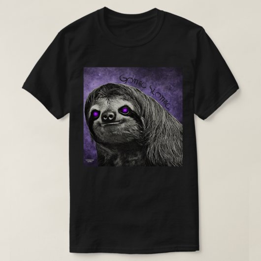 Gothic Sloth T-shirt (Design voorkant)