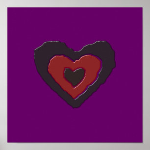 Gothic Smeltende Liefde Hart Poster
