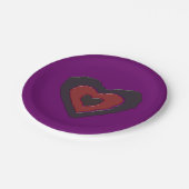 Gothic Smeltende Liefdeshart Papierfeestborden Papieren Bordje (Gekanteld)