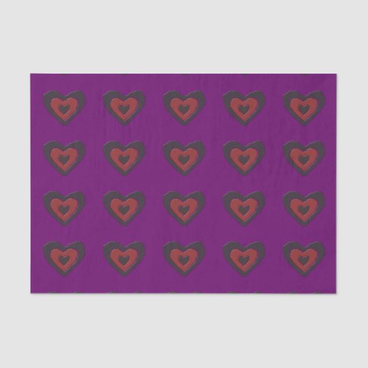 Gothic Smelting Love Heart Tissue Paper Tissuepapier (Voorkant)