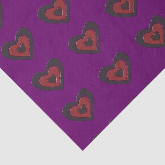 Gothic Smelting Love Heart Tissue Paper Tissuepapier (Detail)