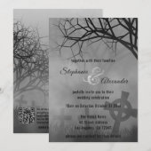 Gothic Smoke Cemetery Bruiloft uitnodiging (Voorkant / Achterkant)