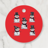 Gothic Snowman Bedankjes Labels (Achterkant)