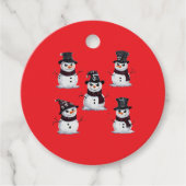 Gothic Snowman Bedankjes Labels (Voorkant)