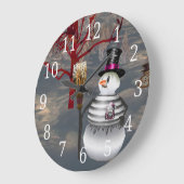 Gothic Snowman Clock Grote Klok (Hoek)