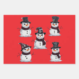 Gothic Snowman Inpakpapier Vel