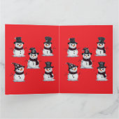 Gothic Snowman Kaart (Binnen)