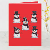 Gothic Snowman Kaart (Gele Bloem)