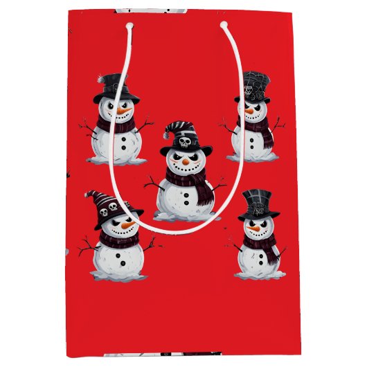Gothic Snowman Medium Cadeauzakje (Voorkant)