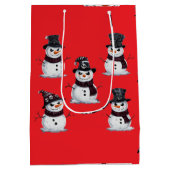 Gothic Snowman Medium Cadeauzakje (Achterkant)