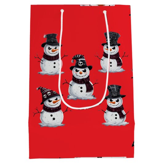 Gothic Snowman Medium Cadeauzakje (Achterkant)
