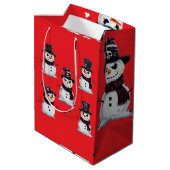 Gothic Snowman Medium Cadeauzakje (Achterkant Gekanteld)
