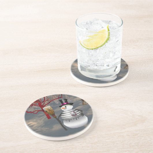 Gothic Snowman Onderzetter (Zijkant)