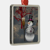 Gothic Snowman Square Ornament (Rechts)