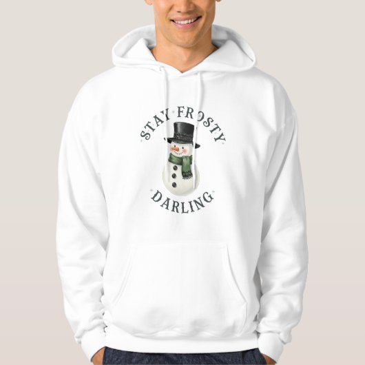 Gothic Snowman | Stay Frosty Darling Dapper Hoodie (Voorkant)