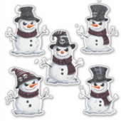 Gothic Snowman Sticker (Voorkant)