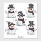 Gothic Snowman Sticker (Vel)