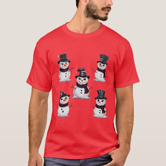 Gothic Snowman  T-shirt (Voorkant)