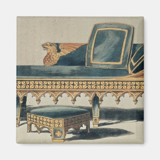 Gothic Sofa uit de "Repository of the Arts" Magneet (Voorkant)