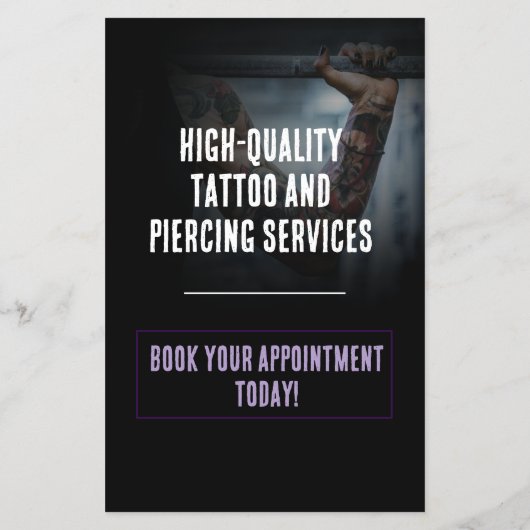 Gothic Soul Tattoo & Piercing Salon | Professional Flyer (Achterkant)