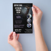 Gothic Soul Tattoo & Piercing Salon | Professional Flyer (Hand)