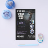 Gothic Soul Tattoo & Piercing Salon | Professional Flyer (Enkel)
