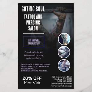 Gothic Soul Tattoo & Piercing Salon   Professionee Flyer