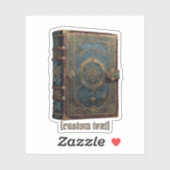 Gothic Spell Book Custom Text & Cut Vinyl Sticker (Vel)