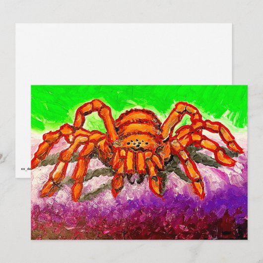 Gothic Spider Art Feestdagenkaart (Voorkant / Achterkant)